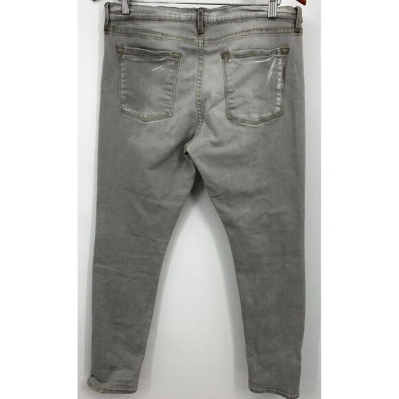 Frame Women Denim Jeans Size 31 Gray Le Garcon Skinny  Stretch Low Rise Button - Picture 3 of 9